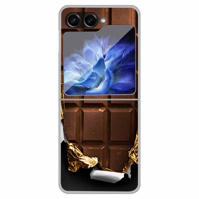 For Samsung Z Flip5 5G Case Transparent Hard PC Plastic Coque for Samsung Galaxy Z Flip 5 5G Cover Wolf Cats Zflip5 Shockproof