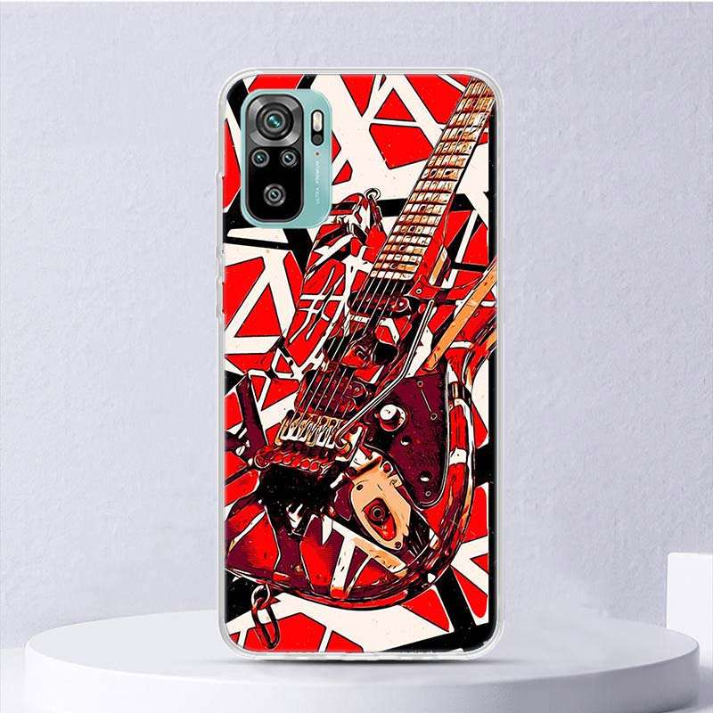 Eddie Van Halen Graphic Guitar Soft Case For Xiaomi Redmi Note 14 13 12S 11S 10S 12 Pro Plus Phone Cover 11 10 11E 11T Note14 Sh