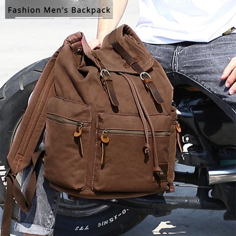 Мужской рюкзак в европейском и американском стиле в стиле ретро, ​​новая холщовая сумка на плечо, уличная дорожная сумка для компьютера, школьные ранцы для мальчиков, подарок на День отца