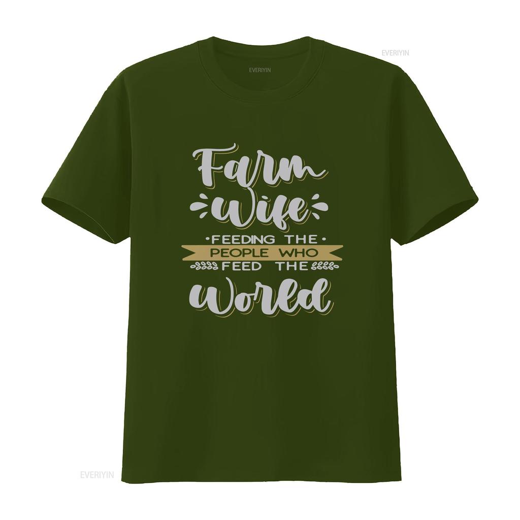 Farm Wife T Shirt Farmer Mom Feeding The People  vintage Washed Stylish Casual Breathable designer clothes graphic Soft homme