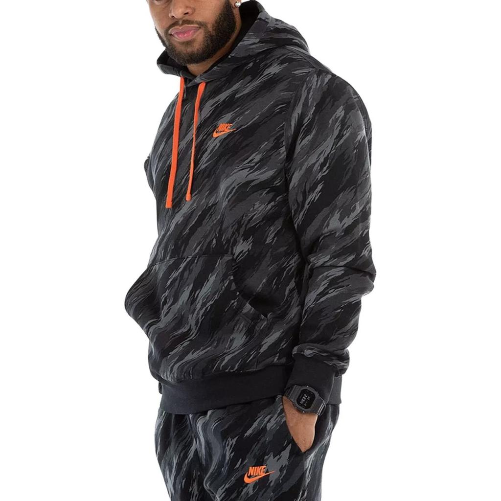 Nike Solid Logo Print Long Sleeve Sweatshirt Men Sweatshirt Black DD5126-010