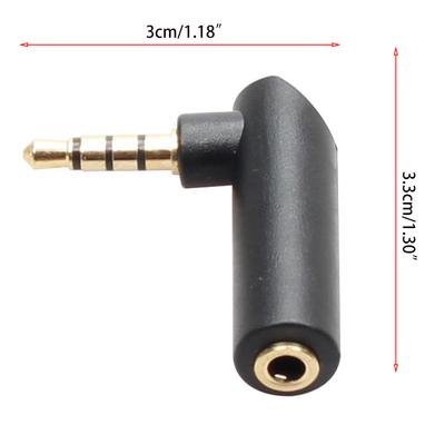 Разветвитель для наушников, 90 градусов, прямоугольный разъем, угол 3,5 мм, адаптер «папа-мама», стерео аксессуары