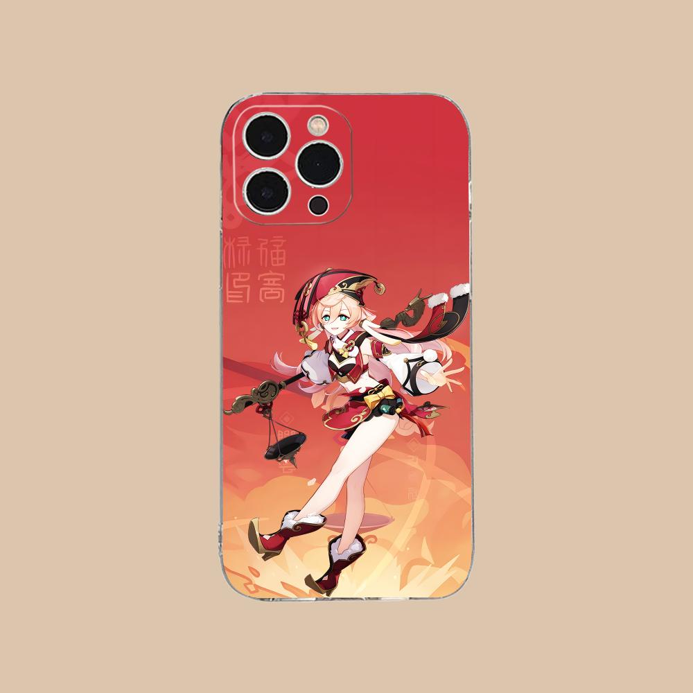 Game GI Yanfei Clear TPU Mobile Case for iPhone 17 16 15 14 13 12 11 X XR XS Air Pro Max Plus Mini Colorful Cover