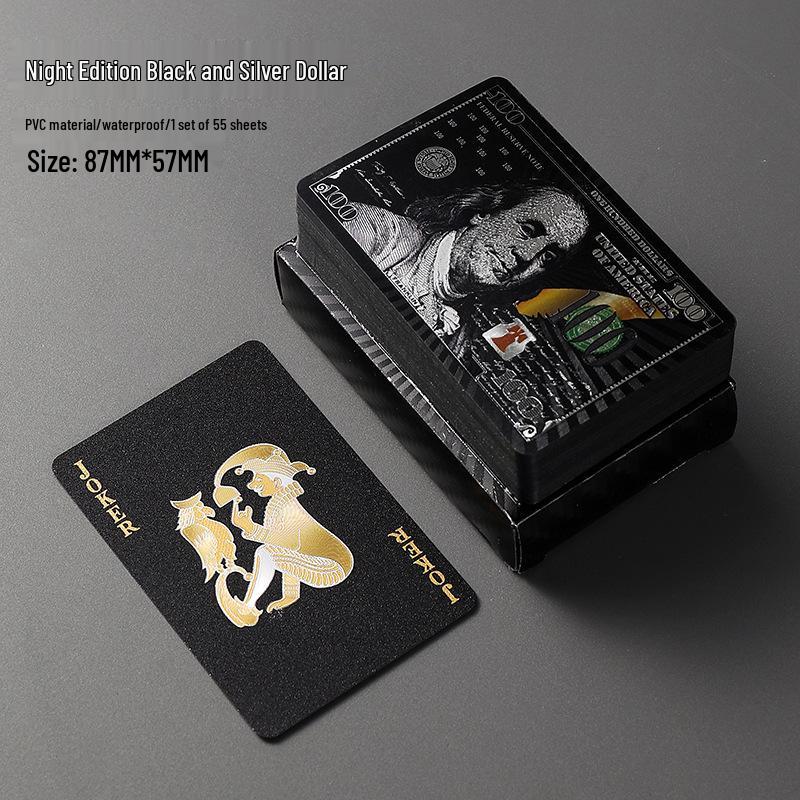 Luxury Gold PVC Playing Cards: Waterproof, Fold-Proof, Wear and Dirt Resistant, Washable.