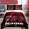 3pcs Duvet Cover Set (1*Duvet Cover + 2*Pillowcase, Without Core), Custom Name Makima Chainsaw Man Pattern Bedding Set, Home Bedroom Decor Gift