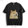 Футболка Angry Doge Смешной Мем винтажная Стильная Повседневная уличная одежда Стильный мужской Универсальный Топ Для повседневной носки Дышащий Унисекс