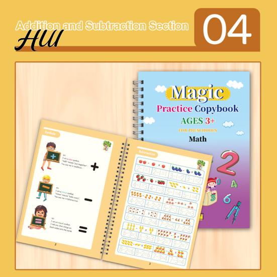 Handwriting Workbook Kit Grooved Writing Exercise Book for Kids Ages 3-5 Practice Copybook Fun Activities Young Learners