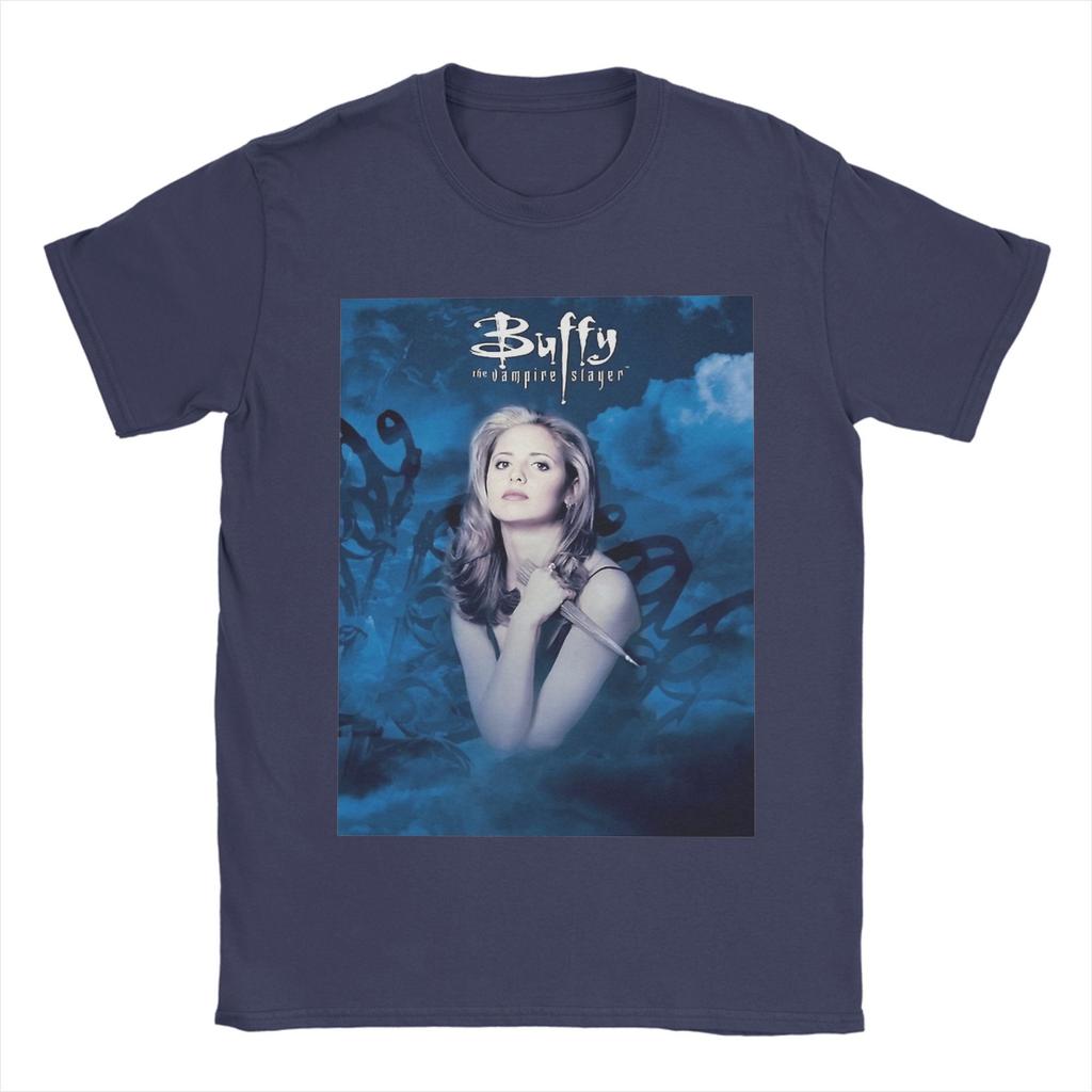 Buffy the Vampires Slayer T Shirt Men's  Pure Cotton Leisure T-Shirts O Neck TV Series Tee Shirt Short Sleeve Clothes 6XL
