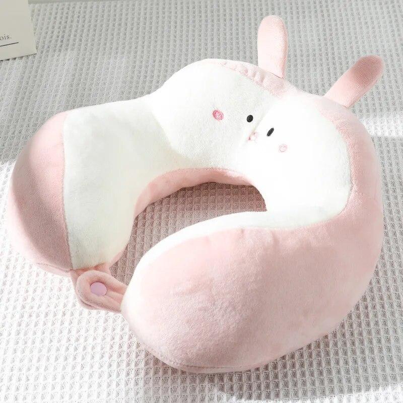 Cartoon U-shaped Pillow PP Cotton Embroidery Pillow Car Neck Pillow Office Nap Neck Pillow