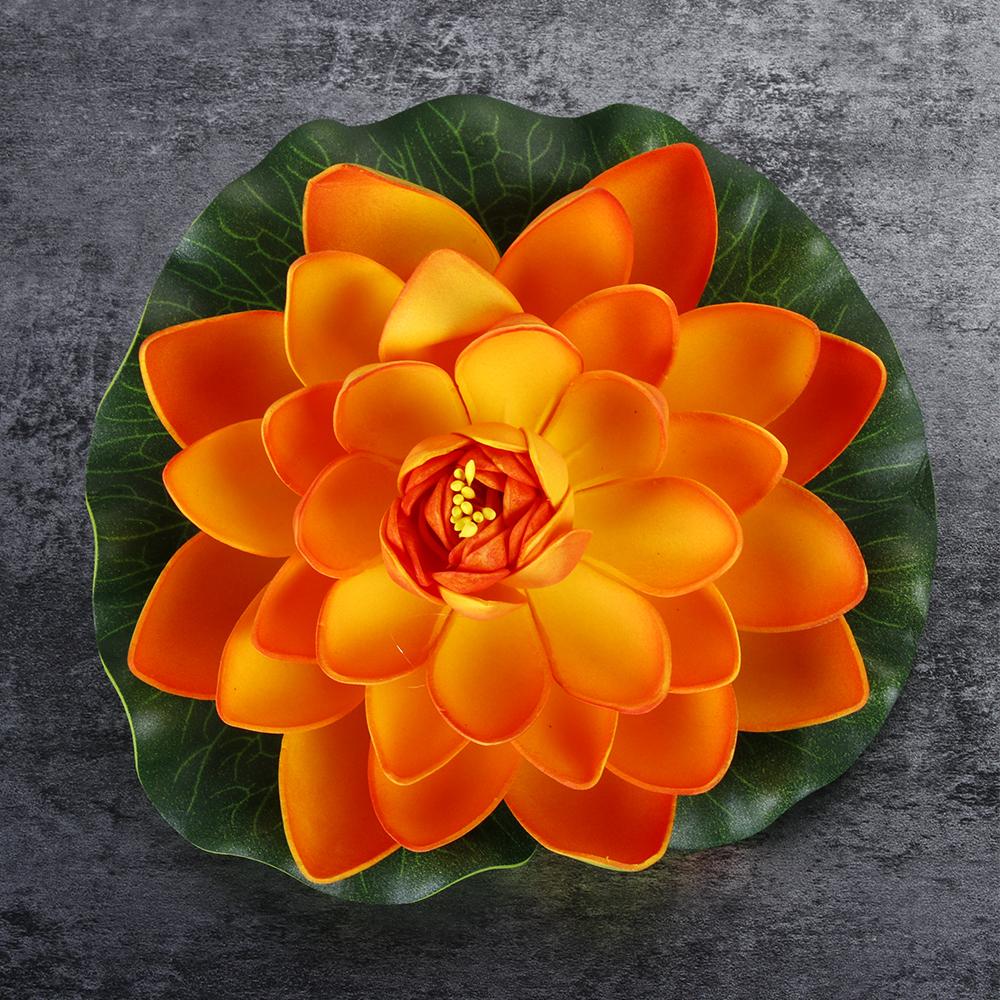 Decoration Green Leaves Floating Plants Fake Plants Simulation Water Lily Artificial Lotus Flower
