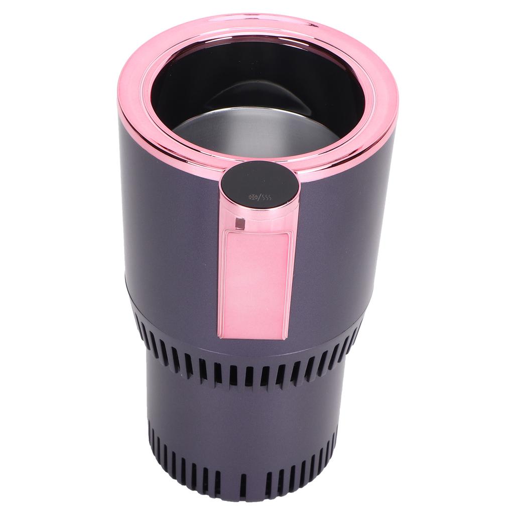 12V Car Cup Cooler Warmer Portable Car Heating Cooling Cup Holder for Home Travel UseRose Gold