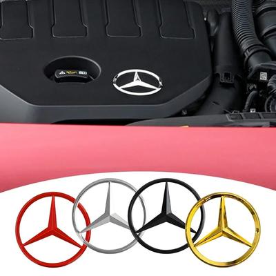 Автомобильная наклейка для Mercedes Benz 1 шт. 70 мм Значок двигателя автомобиля Наклейки на капот 3D Металлический значок Декоративная наклейка для Mercedes Benz AMG A