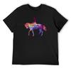 Horse Show 02 In Watercolor T-Shirt Oversizeds Graphics Men Clothings