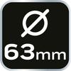 Rubber hammer 63 mm/680 g, black and white rubber
