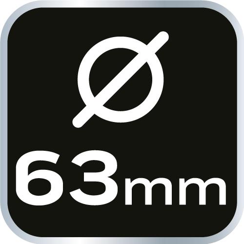 Rubber hammer 63 mm/680 g, black and white rubber
