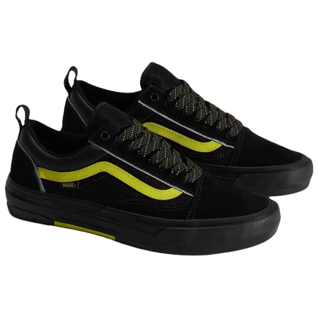 Vans Кеды Old Skool Wafflecup Classic Ежедневная поддержка Обувь для скейтбординга Унисекс кроссовки Черный Желтый VN000EB7GBK