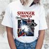 Футболка с принтом букв Stranger Things, с коротким рукавом, с круглым вырезом, повседневный топ для лета и весны, женская одежда