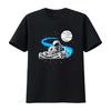 Cool Streetwear Space Skeleton Go Kart Racer Galaxy Planet Print T Shirt vintage Washed Slightly fashion homme Casual