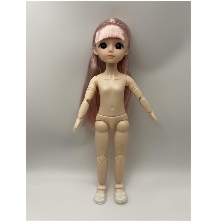 Милая шарнирная кукла-лоли высотой 30 см с 20 шарнирами и реалистичными 3D-глазами, телесного цвета, с возможностью нанесения макияжа.