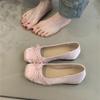 Gentle Ballet Shoes Temperament Elegant Pink Bow Inner Heightening Shoes