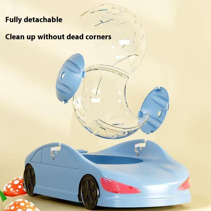 Товары для животных Спортивная машина для хомяка, бегущий мяч, игрушечный автомобиль для хомяка, катящийся мяч, ролик для маленьких питомцев, бегущее колесо, бегущая машина