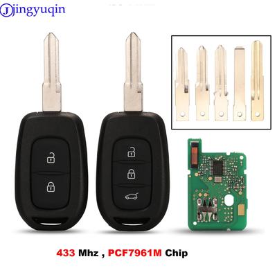 Jingyuqin дистанционный ключ 2/3 кнопки 434 МГц с чипом 4A PCF7961M для Renault Sandero Dacia Logan