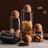 Прозрачная стеклянная банка для хранения с пробковой крышкой для зерна и кофе