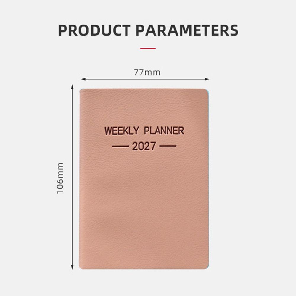Pocket 2027 Agenda Book A7 Notebooks Mini Appointment Book School Office Supplies