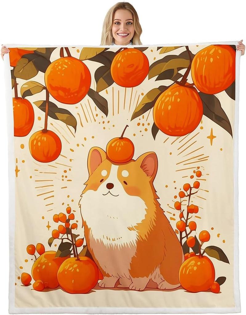 GUOYU Blanket Japanese Style Blankets and ThrowsCrane and Sun Blanket Throw for Kids AdultsCherry Blossom Fleece Blanket Oriental Painting