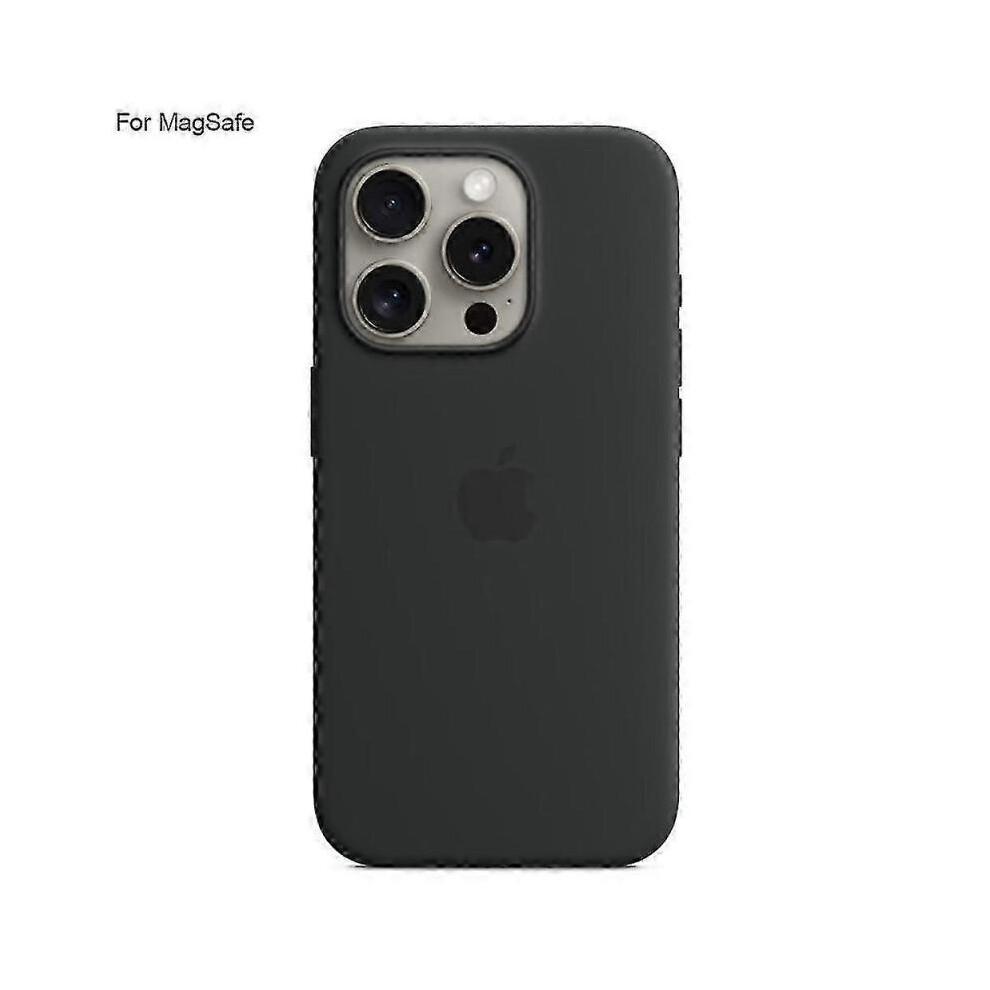 (Black) For Iphone 15 Pro Case With Magsafe - Liquid Silicone Protective Cover