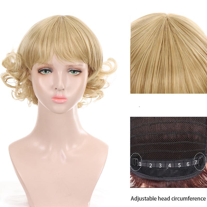 Синтетический короткий парик 25 см/10 дюймов, темно-коричневые вьющиеся волосы, модные женские парики с имитацией кожи головы