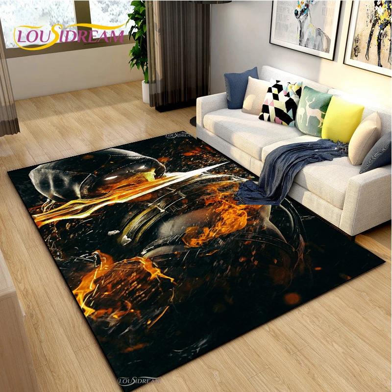 Fashion M-Mortal-Kombat Game Carpet for Living Room Bedroom decor Area Rugs Kitchen Door Unslip Floor Mat Alfombra Birthday gift