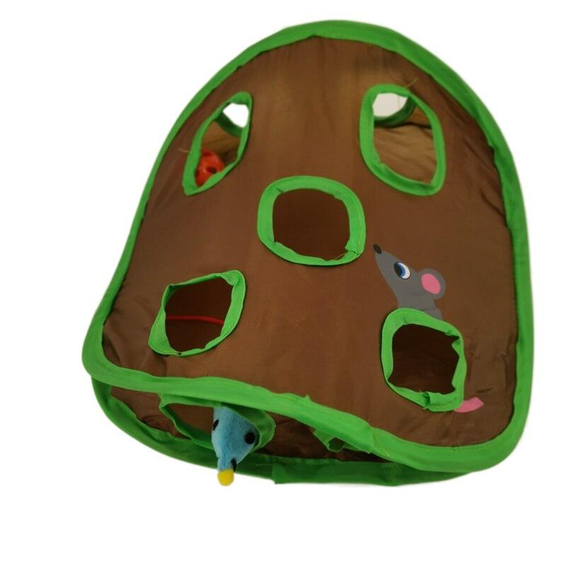 Домашняя кошка, мышь, игровая разведывательная игрушка-колокольчик, палатка с 9 отверстиями, кошки играют в туннель, складная мышь, охотничьи игрушки, сохраняет котенка активными, домашние животные