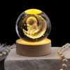 3D Скульптура Хрустальный Шар Лазерная Гравировка Солнечная Система Статуэтка Астрономия Планеты Стеклянный Шар Статуя Праздничный Подарок Декор для Дома
