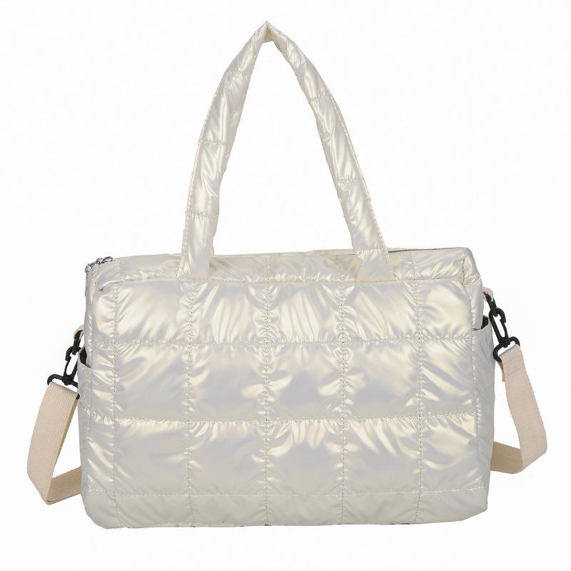 Глянцевая новая повседневная сумка-мессенджер из космического хлопка, женская сумка, сумочка, хлопковая одежда, осень и зима, вышивальная нить, сумка-тоут