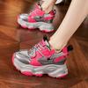 Dad Shoes Girl 2025 Spring New Mesh Breathable Versatile Sports Casual Shoes Muffin Thick Sole Height Increasing Women's Shoes