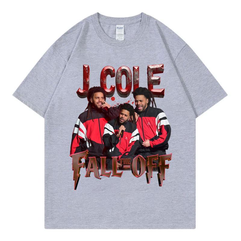 Rapper J Cole The Fall Off Tour 2026 Tshirt Streetwear Fashion Hip Hop Short Sleeve Tshirts Men Women Casual Cotton T Shirts