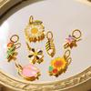 European and American Dripping Oil Small Fresh Plant Series Pendant Cactus Flower Bee DIY Versatile Jewelry Accessories 2026