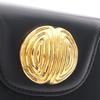 Used GIVENCHY Vintage vanity bag with gold hardware Handbag leather Black Used Women