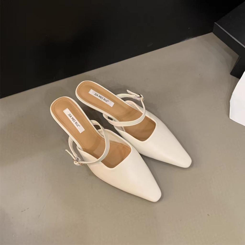 Девушка Французский Нежный Одно Слово Солома Толстый Каблук Мэри Джейн Полутоп Туфли