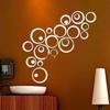 1set DIY 3D Circles Mirror Wall Sticker Home Decor