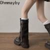 Chunky Knee High Boots Women Fashion Ladies Side Zippers Knight Long Boots  New Autumn Winter Women's Shoes