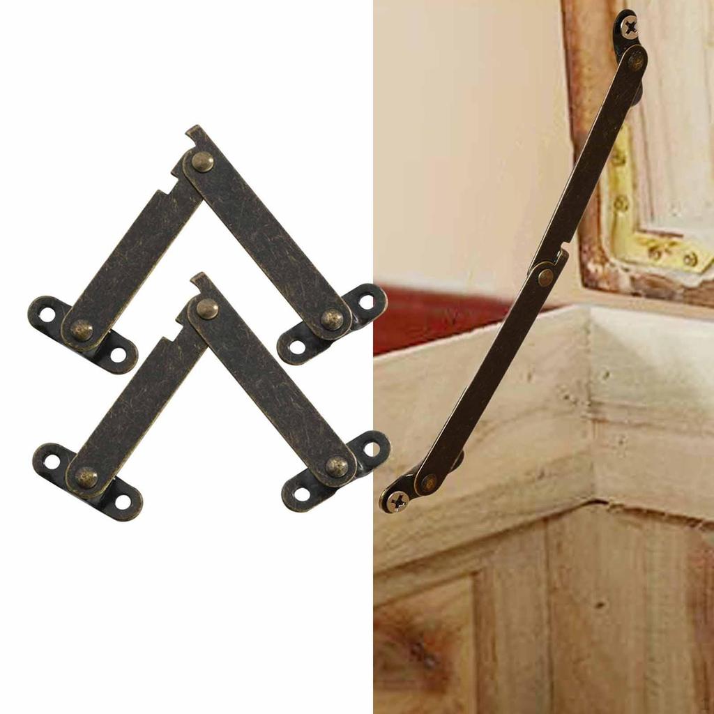 2 шт., складные опорные петли для крышки, подъемная стойка для шкафа, железный материал, демпферная петля для дерева