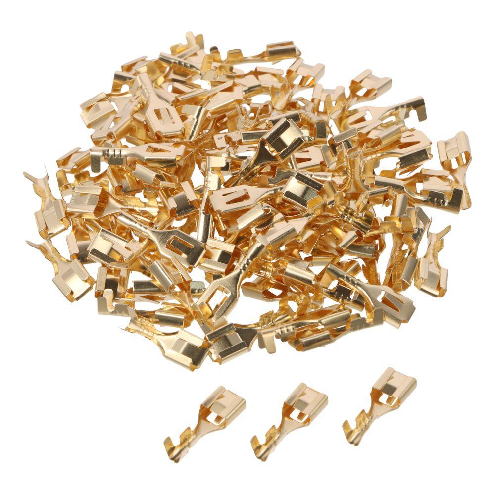 1/4 дюйма (6.3mm) Spade Quick Splice Crimp Female Медный провод Клемма Аппаратные Детали