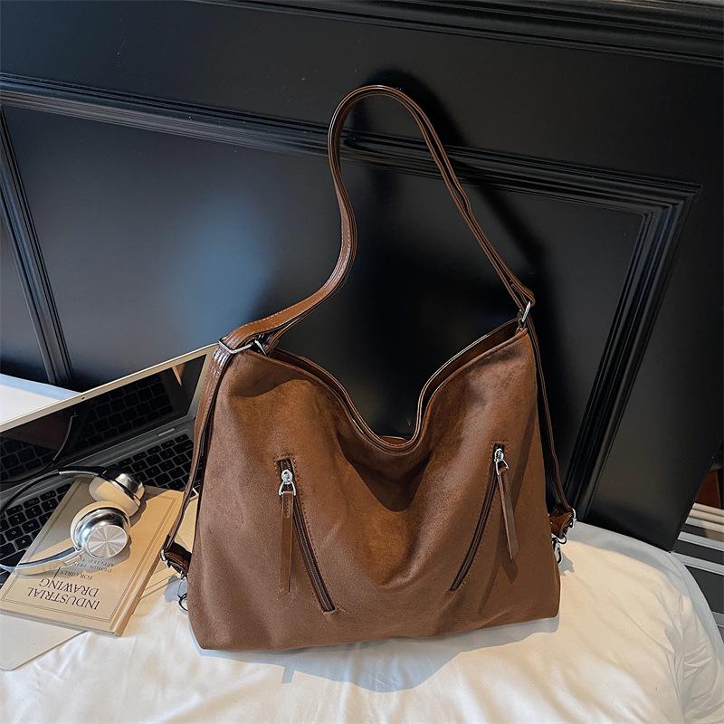 Винтажная сумка-тоут большой вместимости 2025: Стильная, Универсальная Сумка для Женщин - Ношение на Одном Плече и Через Плечо