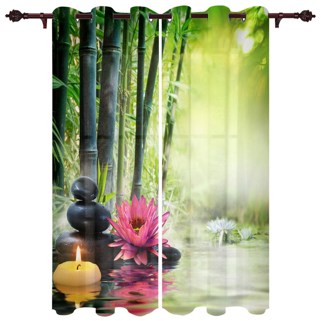 Шторы на окна Zen Stones White Lotus Home Decor Шторы для спальни Шторы на кухню Шторы для гостиной