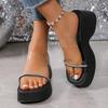 Тапочки женские 2025 Высококачественные женские тапочки с открытым носком на платформе для улицы Женские повседневные женские сандалии с кристаллами на платформе