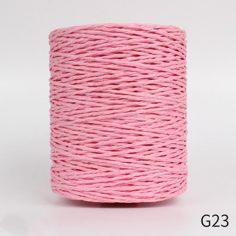 280M/Roll Cushion Baskets Knitting Material Hat HandBag Colorful Threads For Summer Hand Knit Crochet Natural Raffia Straw Yarn