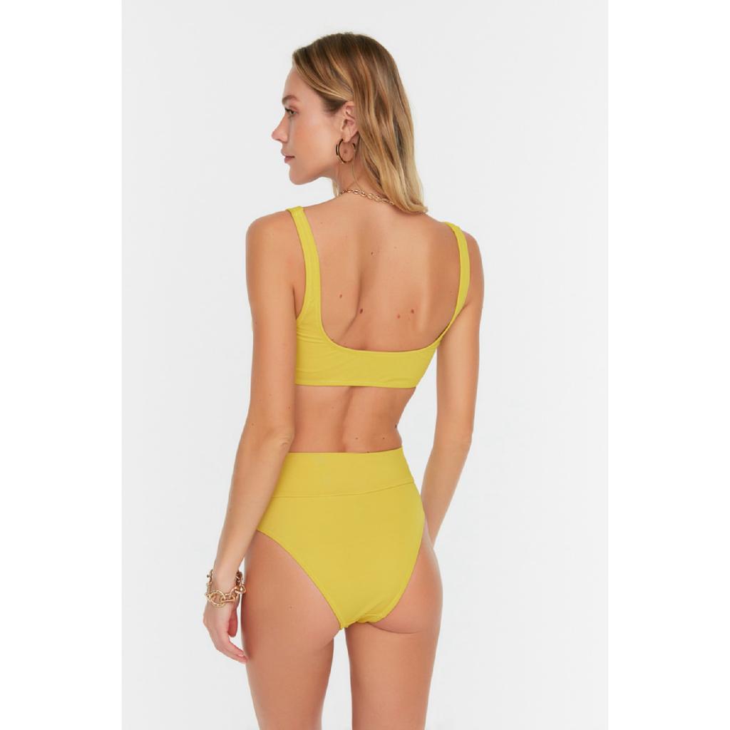 Черный комплект бикини с высокой талией и полыми ногами Tbess22bt0010