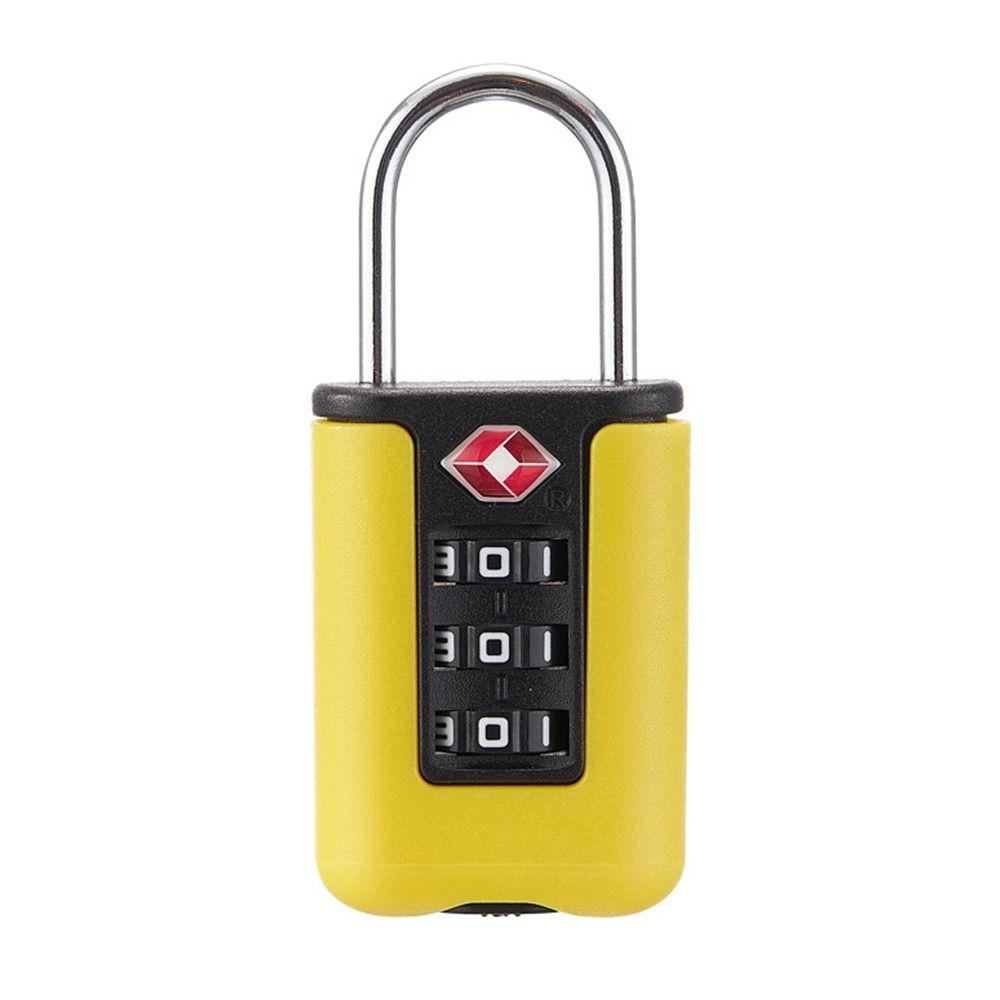 Locker Luggage Password Lock TSA Customs Code Lock Contrast Color Padlock 3 Digit Combination Lock